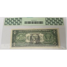 UNITED STATES OF AMERICA 2003 . ONE 1 DOLLAR BANKNOTE . ERROR . WET INK TRANSFER